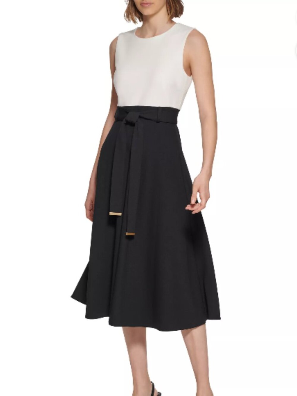 Calvin Klein Women's Belted A-Line Dress